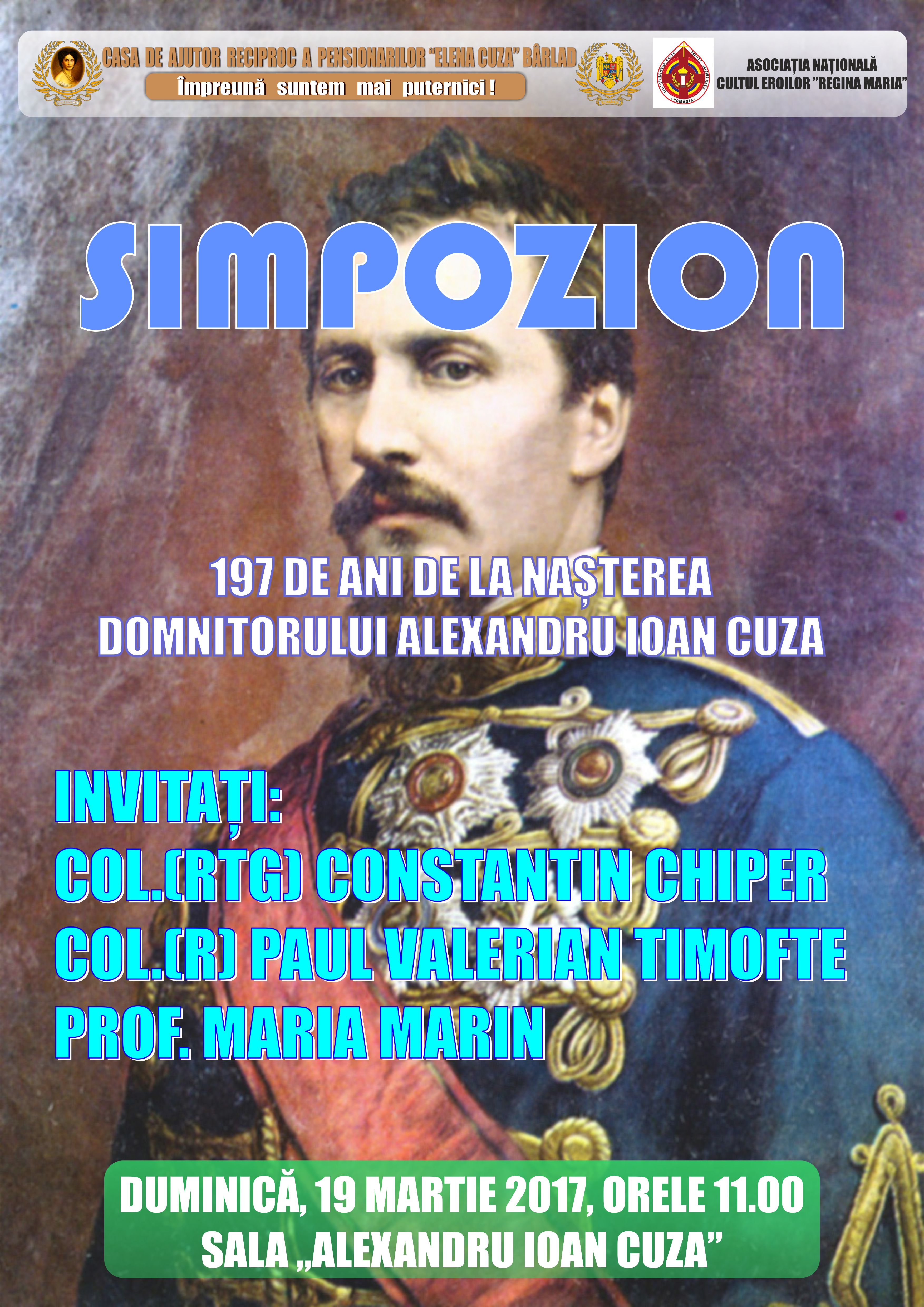 197 de ani de la nașterea domnitorului Al. I. Cuza